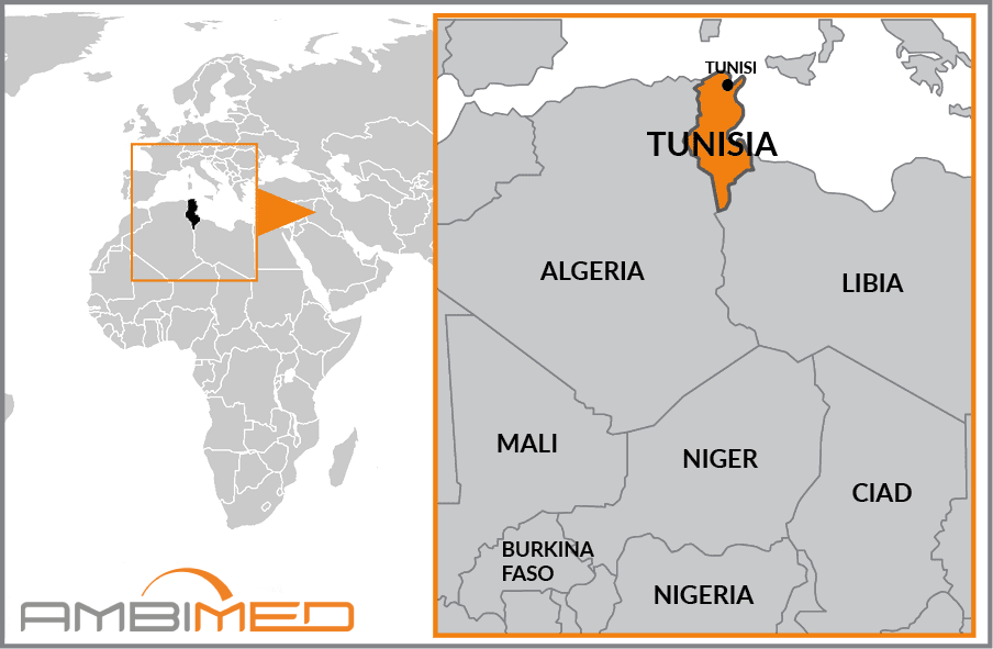 Cartina geografica della Tunisia