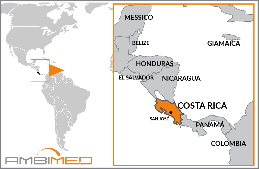 Cartina geografica della Costa Rica