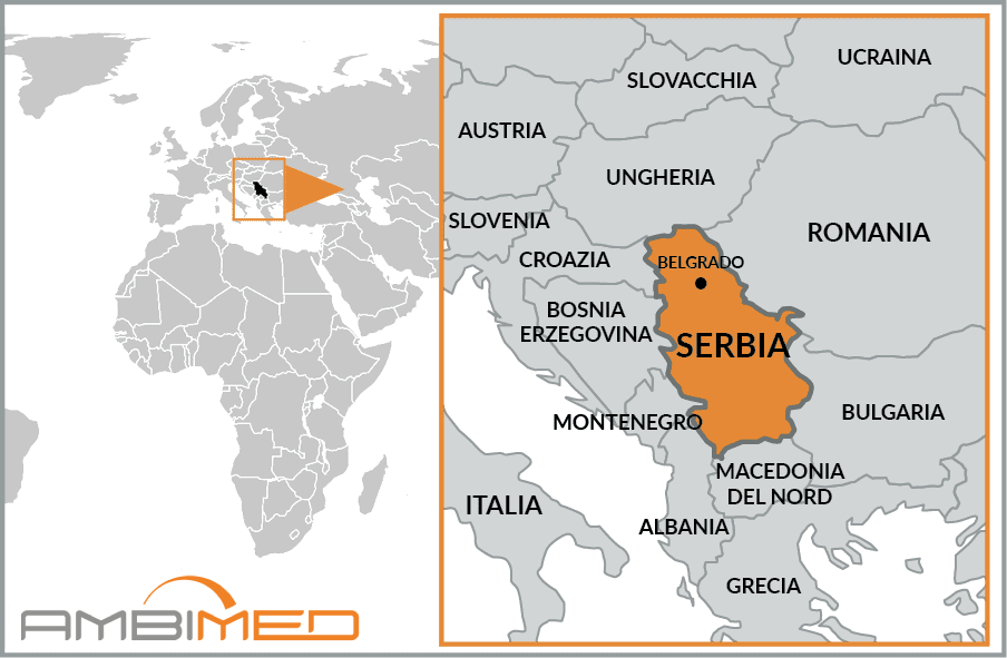 Cartina geografica della Serbia