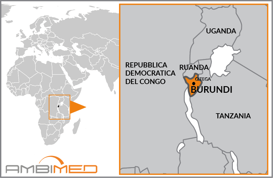Cartina geografica della Burundi