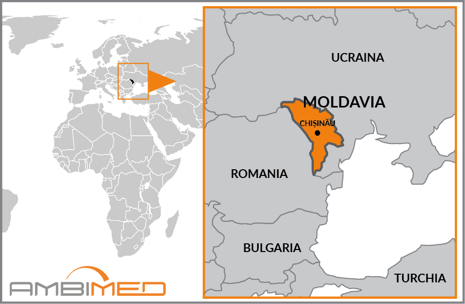 Cartina geografica della Repubblica di Moldavia
