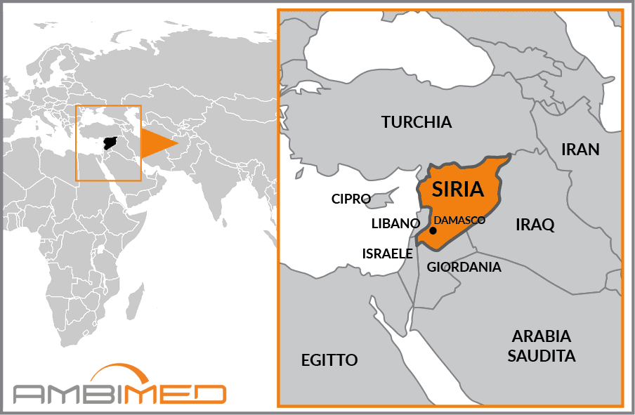 Cartina geografica della Siria