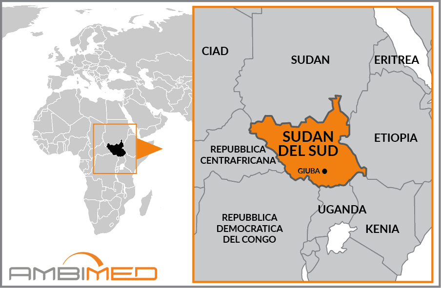 Cartina geografica della South Sudan