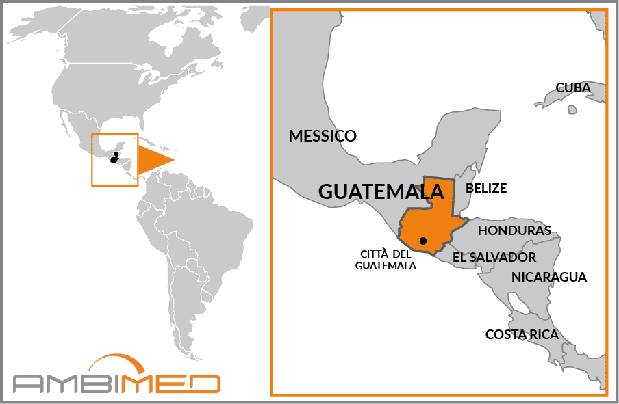 Cartina geografica della Guatemala
