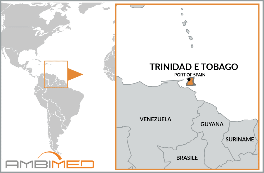 Cartina geografica della Trinidad e Tobago