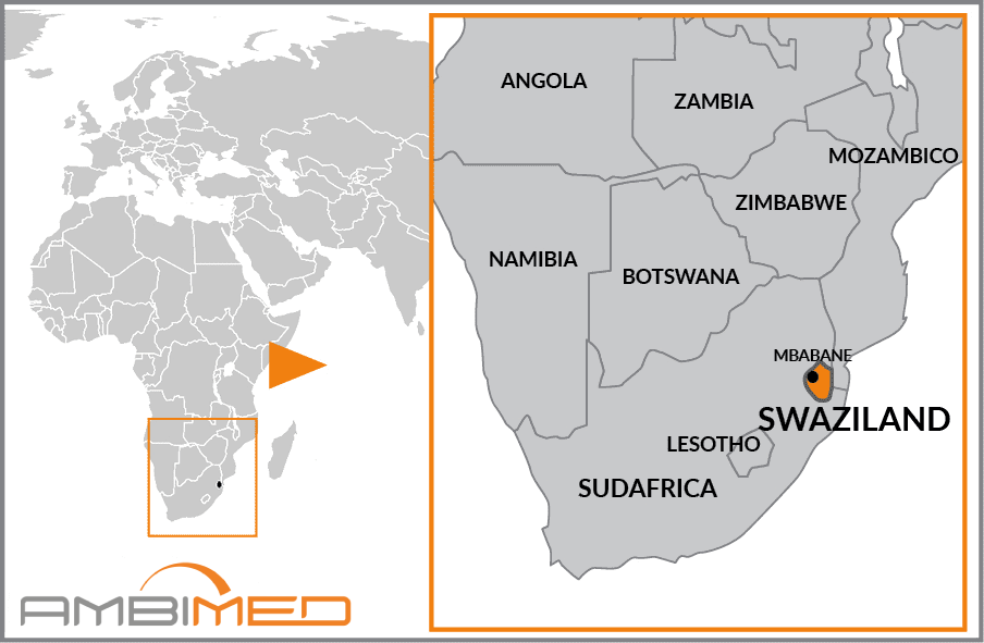 Cartina geografica della Swaziland