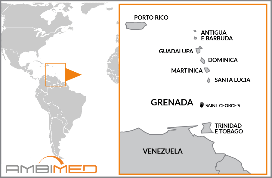 Cartina geografica della Grenada