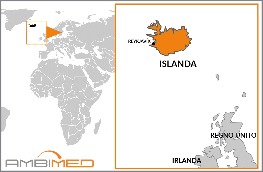 Cartina geografica della Islanda