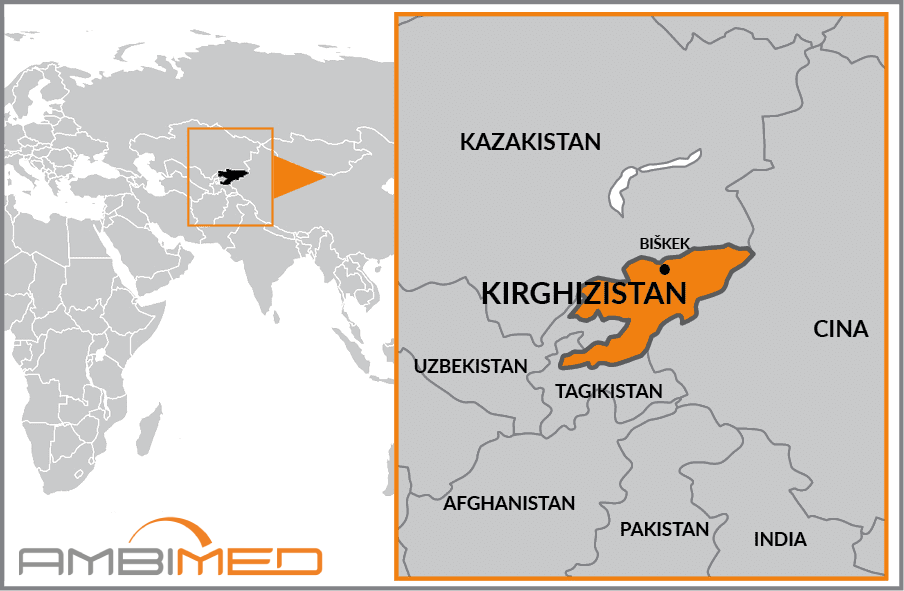 Cartina geografica della Kyrgyzstan