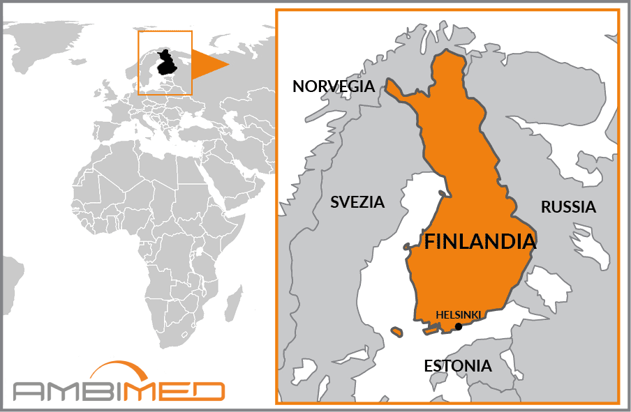 Cartina geografica della Finlandia