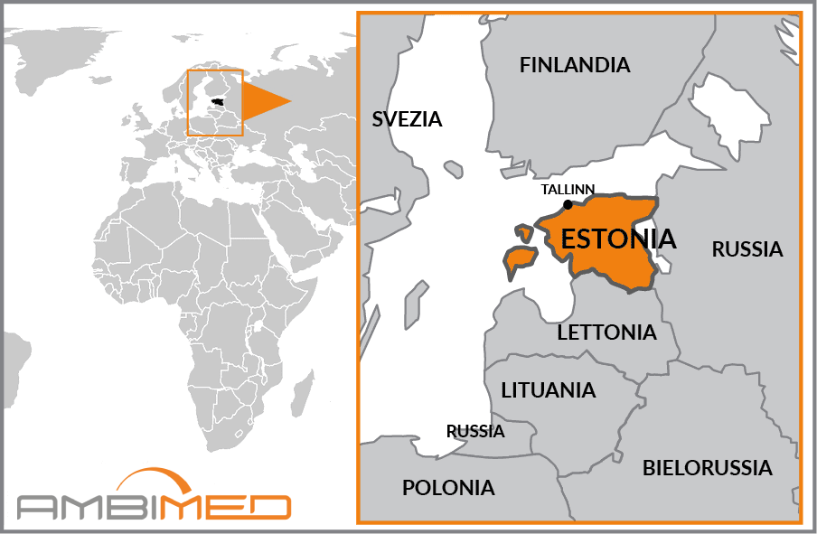 Cartina geografica della Estonia