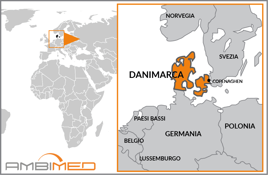 Cartina geografica della Danimarca
