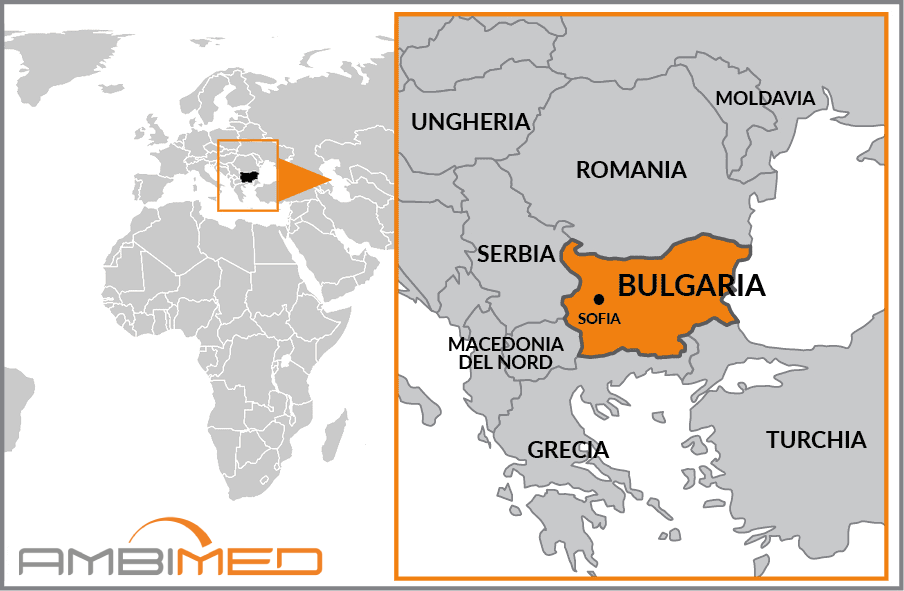 Cartina geografica della Bulgaria