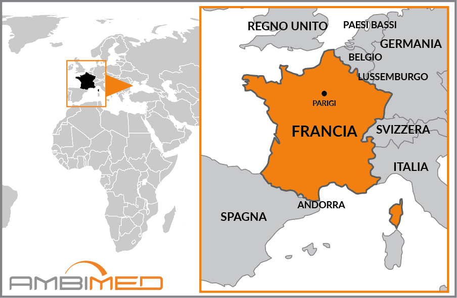 Cartina geografica della Francia