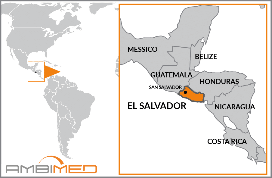 Cartina geografica della El Salvador
