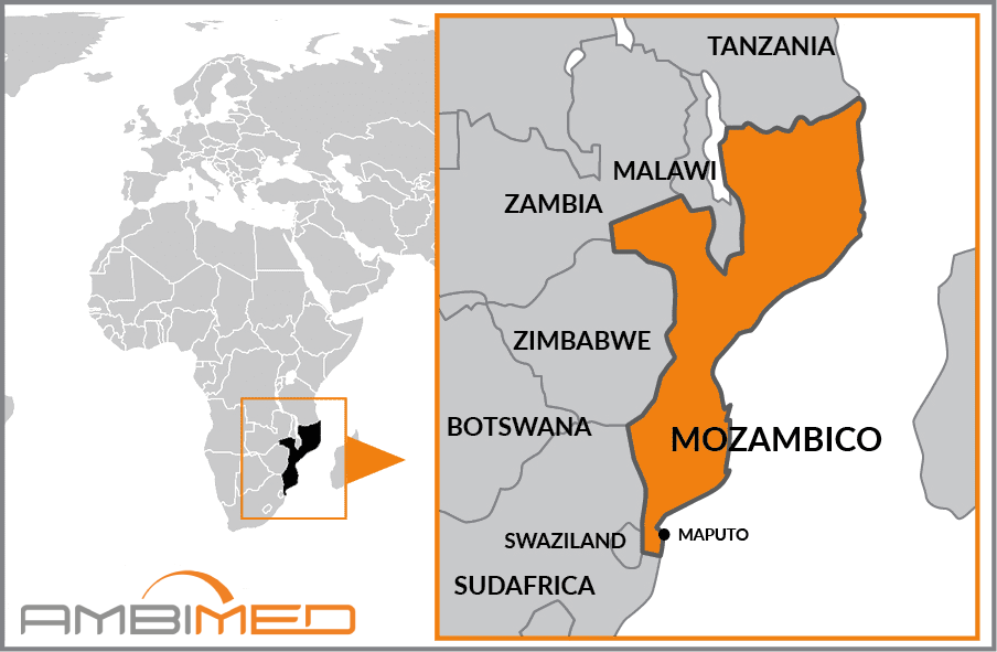 Cartina geografica della Mozambico