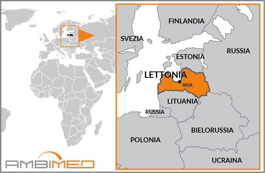 Cartina geografica della Lettonia