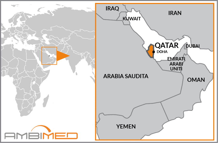 Cartina geografica della Qatar