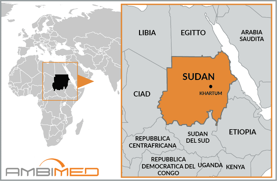 Cartina geografica della Sudan