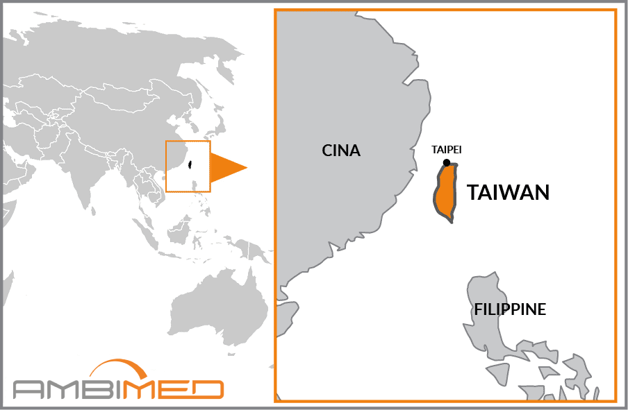 Cartina geografica della Taiwan