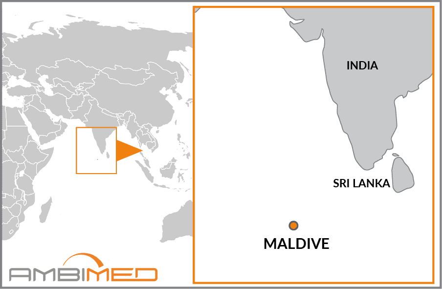 Cartina geografica della Maldives