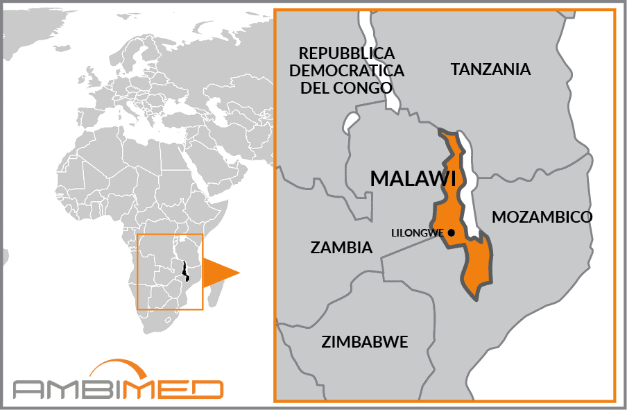 Cartina geografica della Malawi