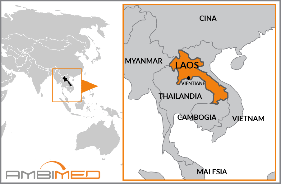 Cartina geografica della Laos