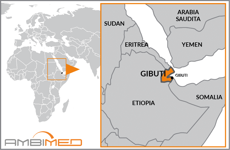 Cartina geografica della Gibuti