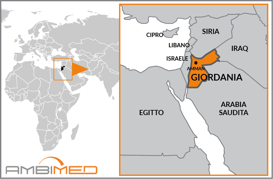 Cartina geografica della Giordania