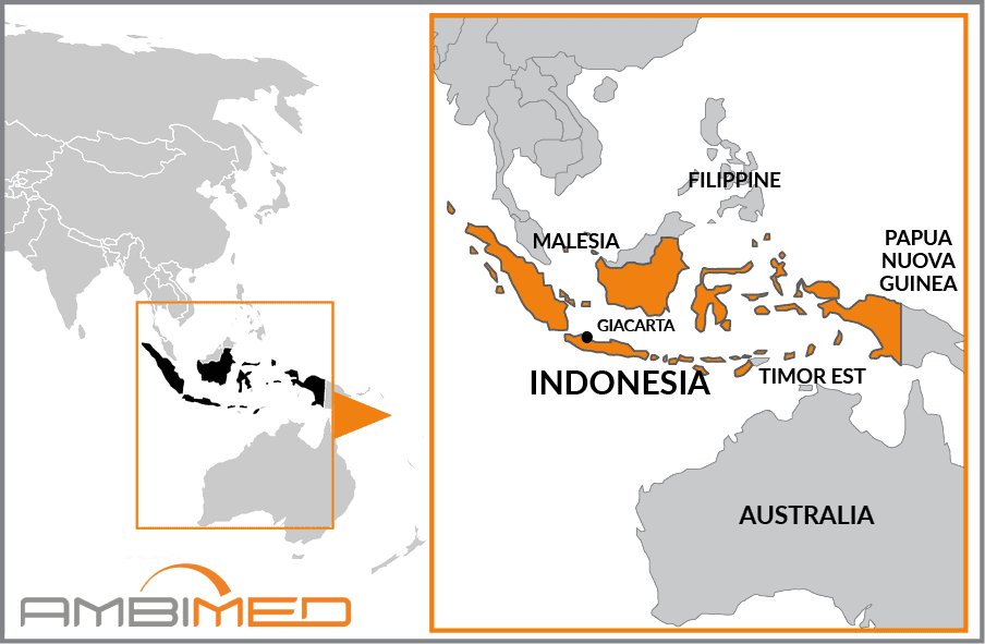Cartina geografica della Indonesia