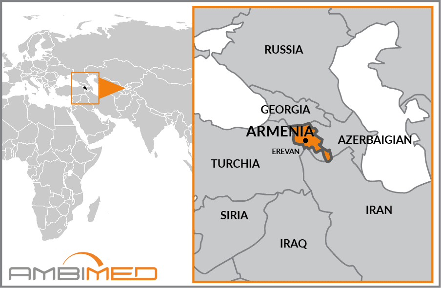 Cartina geografica della Armenia