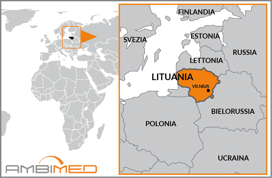 Cartina geografica della Lituania