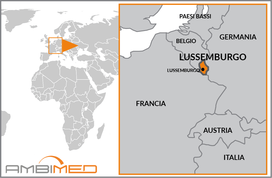 Cartina geografica della Lussemburgo
