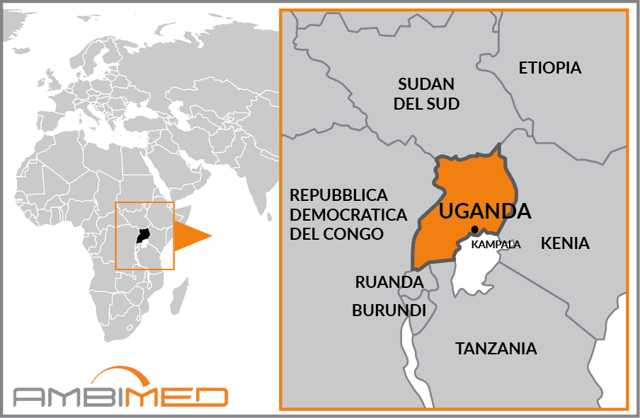 Cartina geografica della Uganda