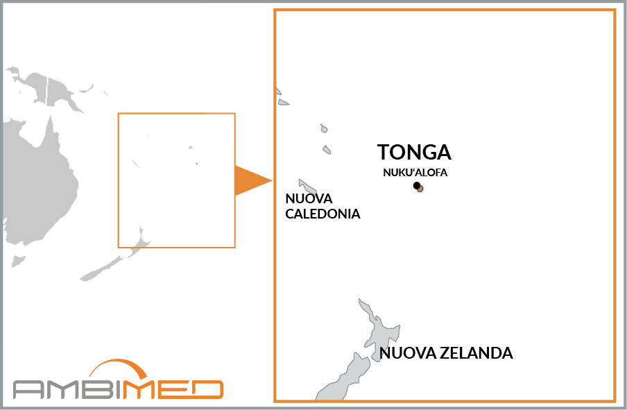 Cartina geografica della Tonga