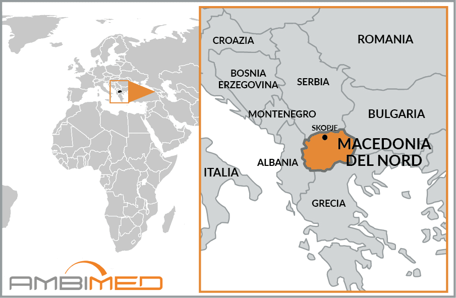 Cartina geografica della North Macedonia