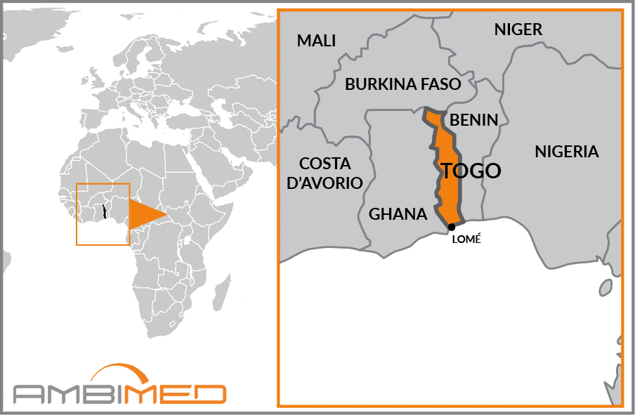Cartina geografica della Togo