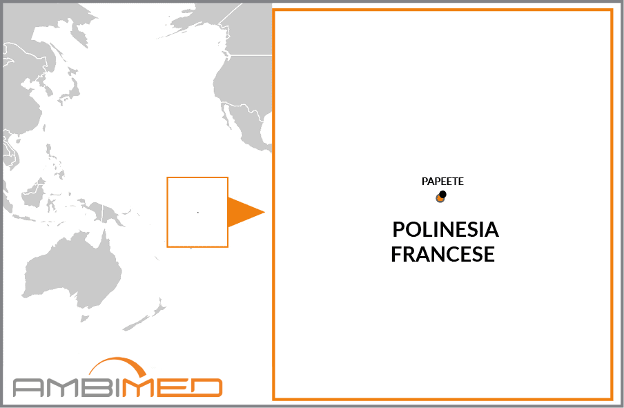 Cartina geografica della Polinesia Francese