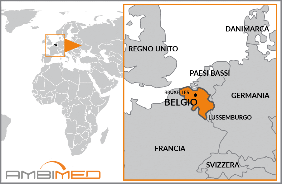 Cartina geografica della Belgio