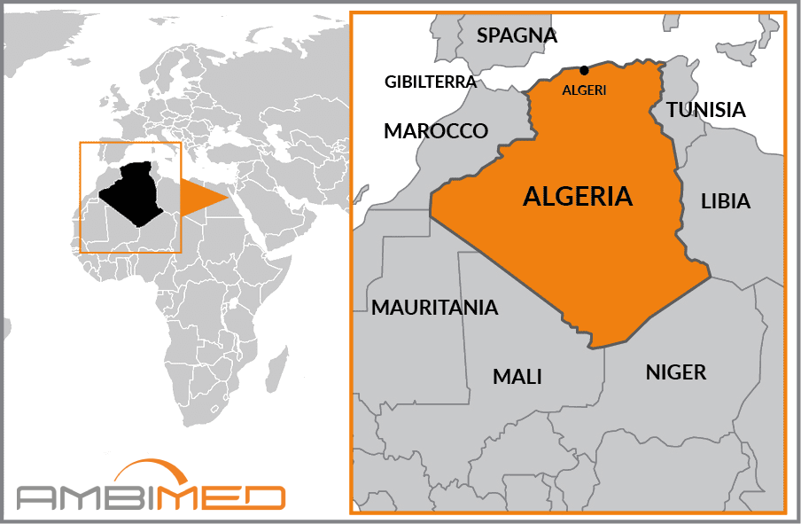 Cartina geografica della Algeria