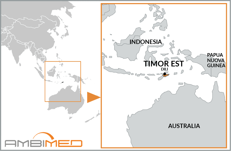 Cartina geografica della Timor Est