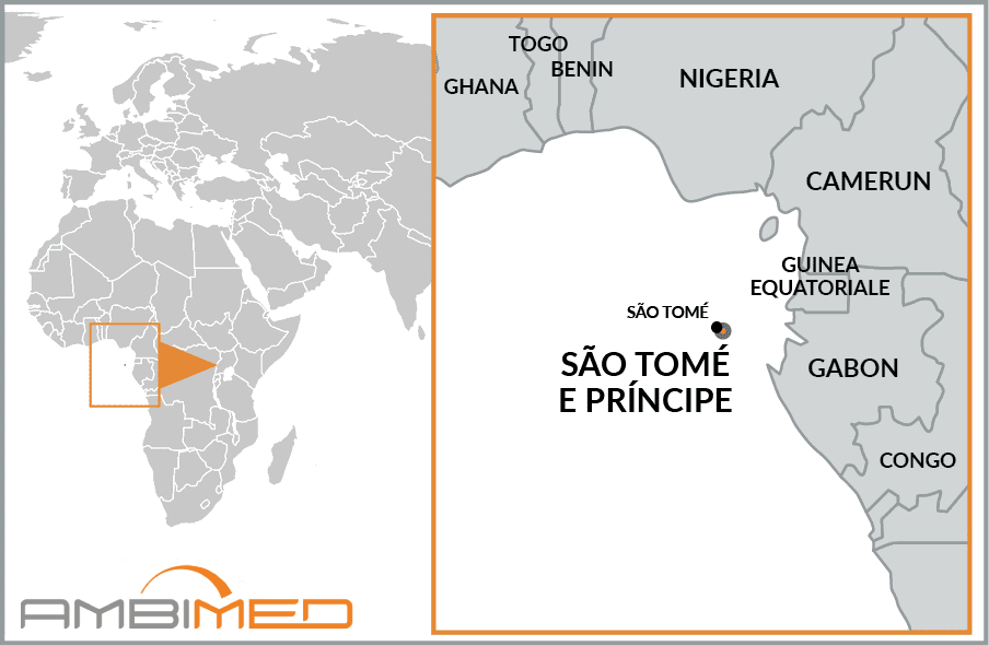 Cartina geografica della Sao Tome and Principe