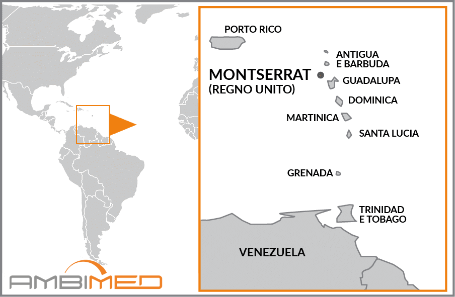 Cartina geografica della Montserrat