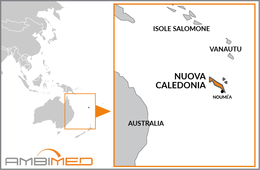 Cartina geografica della Nuova Caledonia