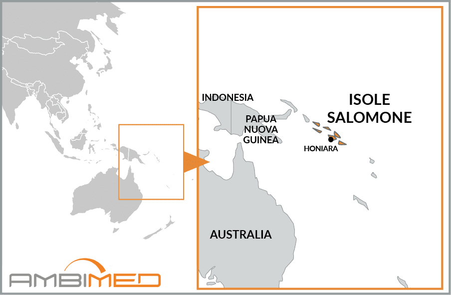 Cartina geografica della Solomon  Islands