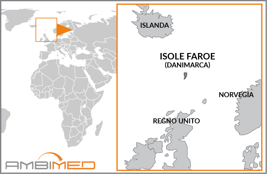 Cartina geografica della Faroe Island