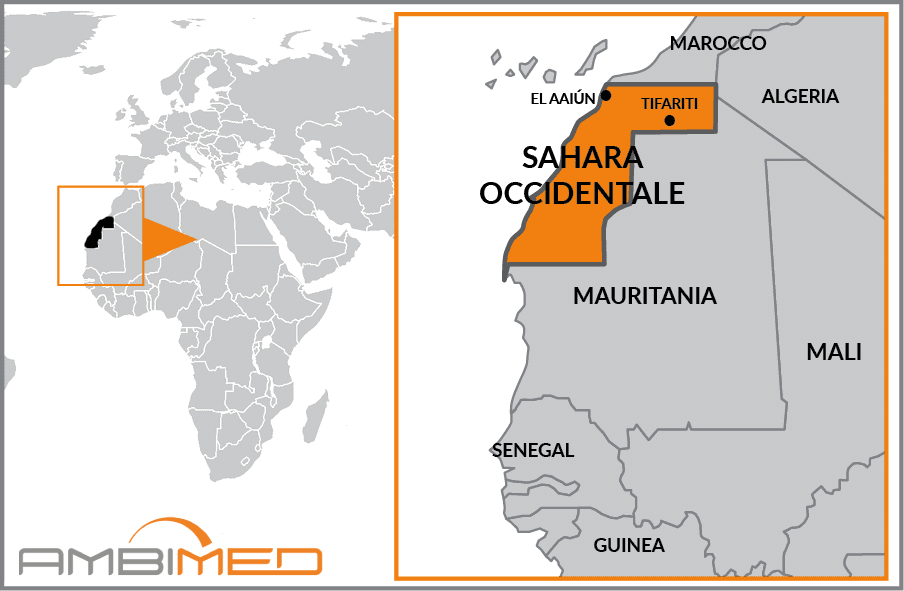Cartina geografica della Sahara Occidentale