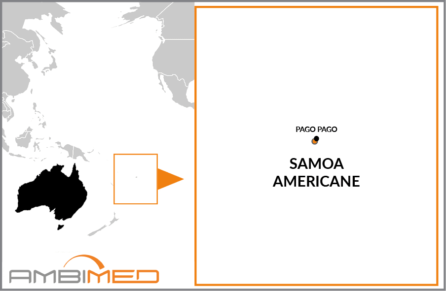 Cartina geografica della Samoa Americane