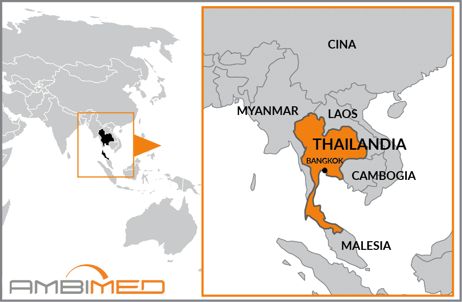Cartina geografica della Thailand