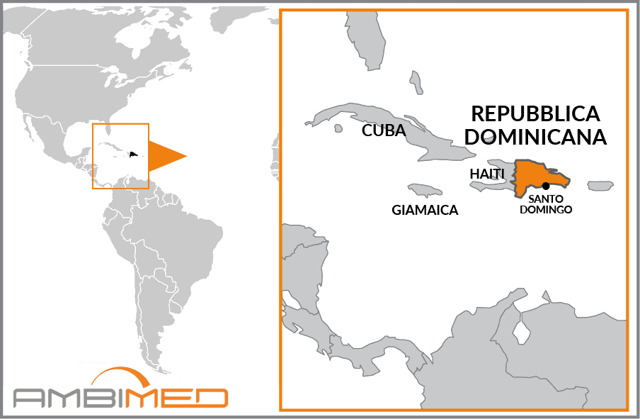 Cartina geografica della Repubblica Dominicana